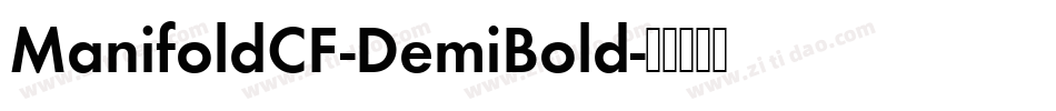 ManifoldCF-DemiBold字体转换