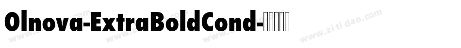 Olnova-ExtraBoldCond字体转换