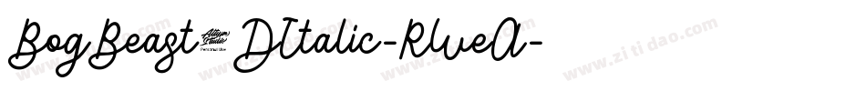 BogBeast3DItalic-RWeA字体转换