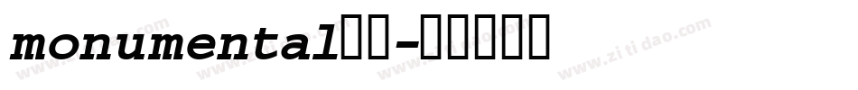 monumental字体字体转换