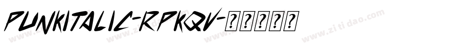 PunkItalic-RpKqV字体转换