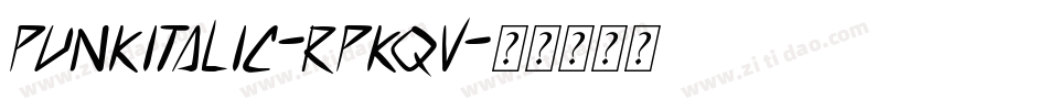 PunkItalic-RpKqV字体转换