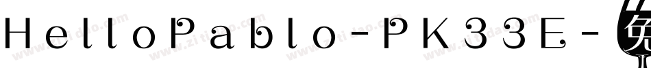 HelloPablo-PK33E字体转换