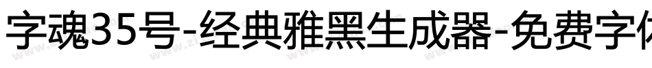 字魂35号-经典雅黑生成器字体转换