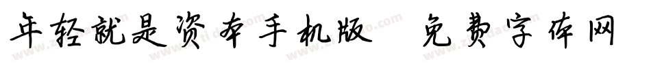 年轻就是资本手机版字体转换