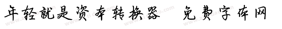 年轻就是资本转换器字体转换