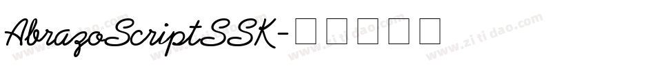 AbrazoScriptSSK字体转换
