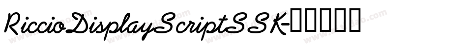 RiccioDisplayScriptSSK字体转换