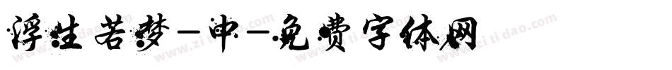 浮生若梦-中字体转换