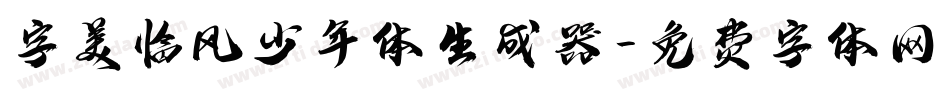 字美临风少年体生成器字体转换