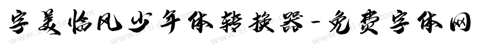 字美临风少年体转换器字体转换