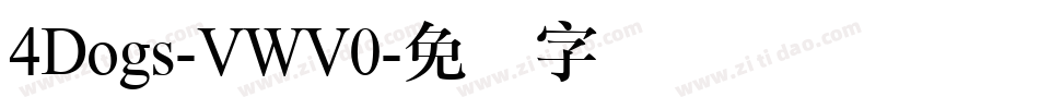 4Dogs-VWV0字体转换