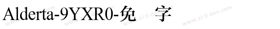 Alderta-9YXR0字体转换
