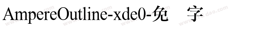 AmpereOutline-xde0字体转换
