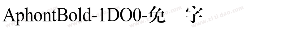 AphontBold-1DO0字体转换