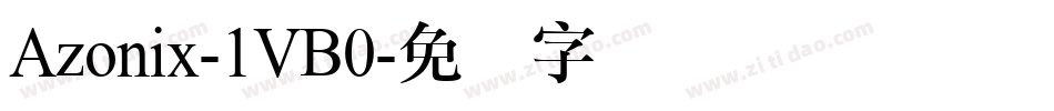 Azonix-1VB0字体转换
