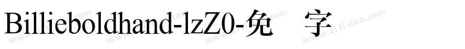 Billieboldhand-lzZ0字体转换