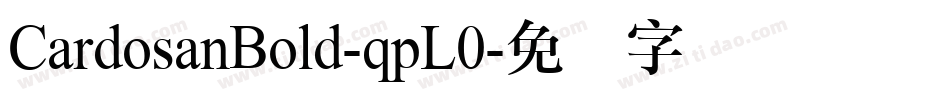 CardosanBold-qpL0字体转换