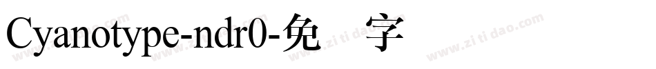 Cyanotype-ndr0字体转换