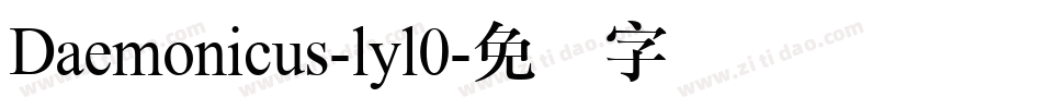 Daemonicus-lyl0字体转换