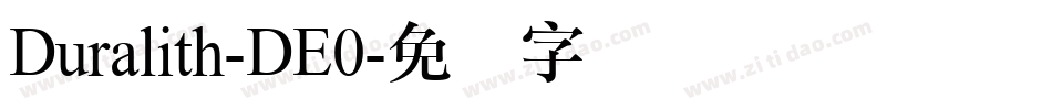 Duralith-DE0字体转换