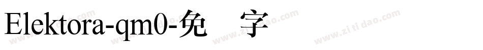 Elektora-qm0字体转换