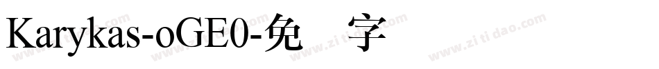 Karykas-oGE0字体转换