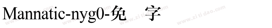Mannatic-nyg0字体转换