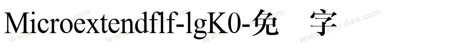 Microextendflf-lgK0字体转换