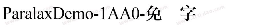 ParalaxDemo-1AA0字体转换