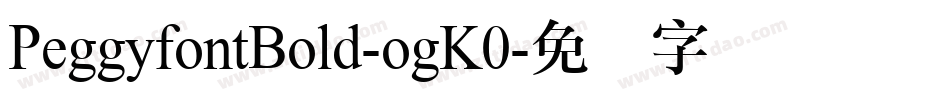 PeggyfontBold-ogK0字体转换