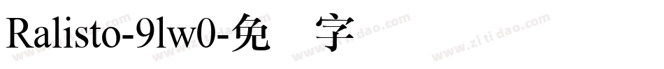 Ralisto-9lw0字体转换