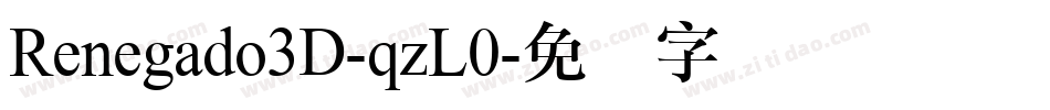 Renegado3D-qzL0字体转换