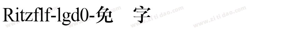 Ritzflf-lgd0字体转换