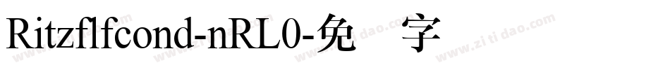 Ritzflfcond-nRL0字体转换