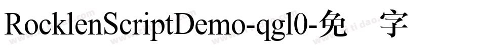 RocklenScriptDemo-qgl0字体转换