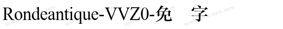 Rondeantique-VVZ0字体转换