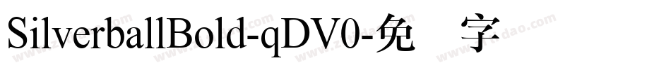 SilverballBold-qDV0字体转换