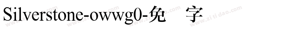 Silverstone-owwg0字体转换