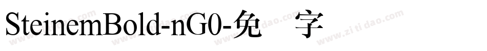 SteinemBold-nG0字体转换