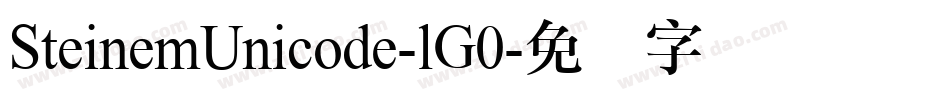 SteinemUnicode-lG0字体转换