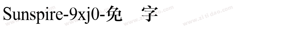 Sunspire-9xj0字体转换