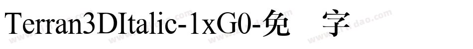 Terran3DItalic-1xG0字体转换