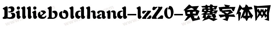 Billieboldhand-lzZ0字体转换