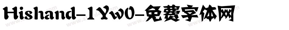 Hishand-1Yw0字体转换