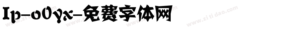 Ip-o0yx字体转换