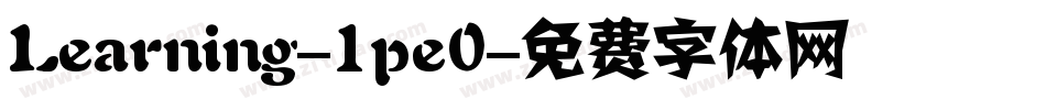 Learning-1pe0字体转换