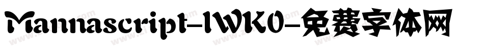 Mannascript-lWK0字体转换