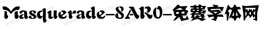 Masquerade-8AR0字体转换