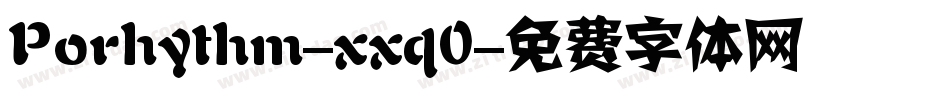 Porhythm-xxq0字体转换